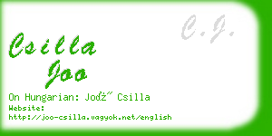 csilla joo business card